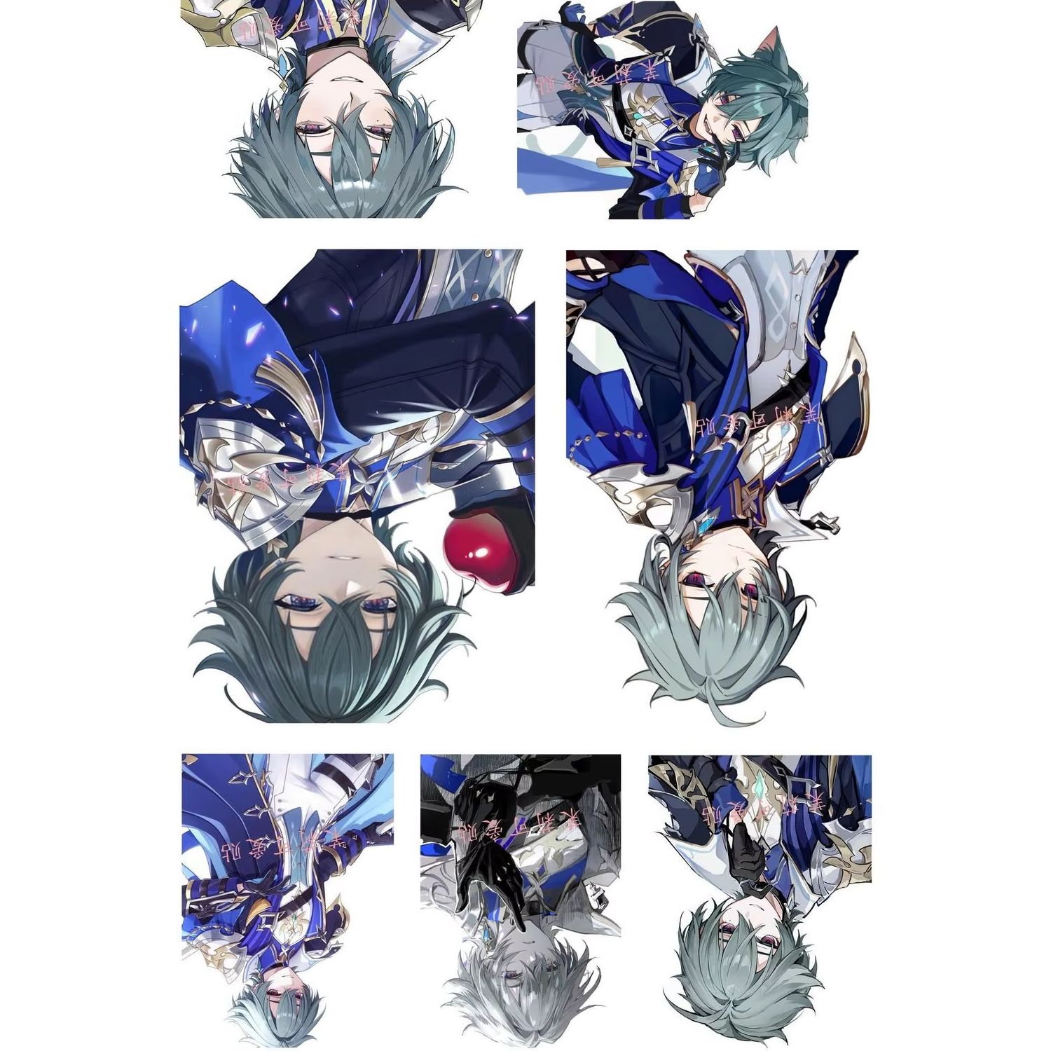 Laptop Original Accessories - 7pcs/set Anime Genshin Impact Lohen Waterproof