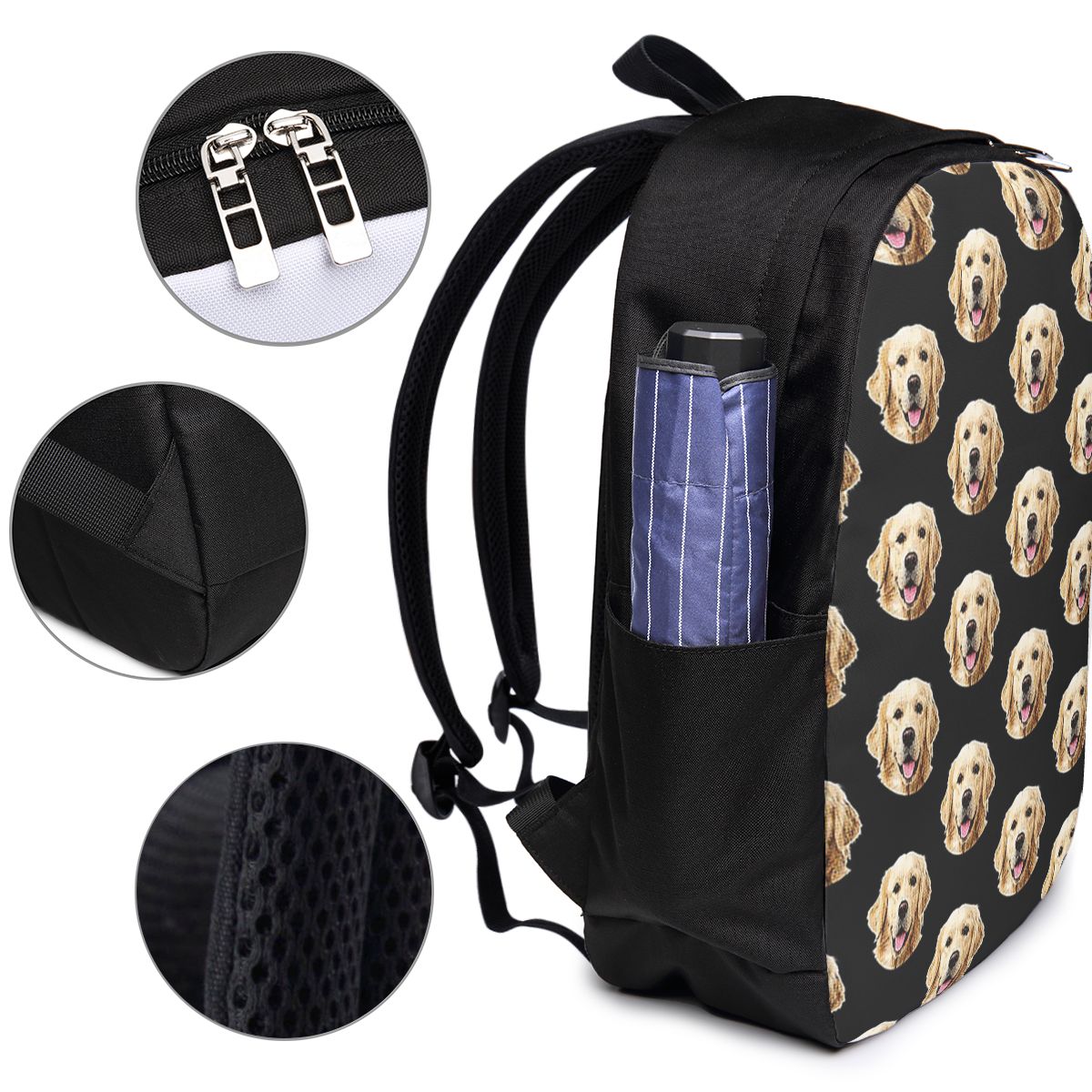 Funny Golden Retriever Face Po - огляд і ціна Laptop Bag