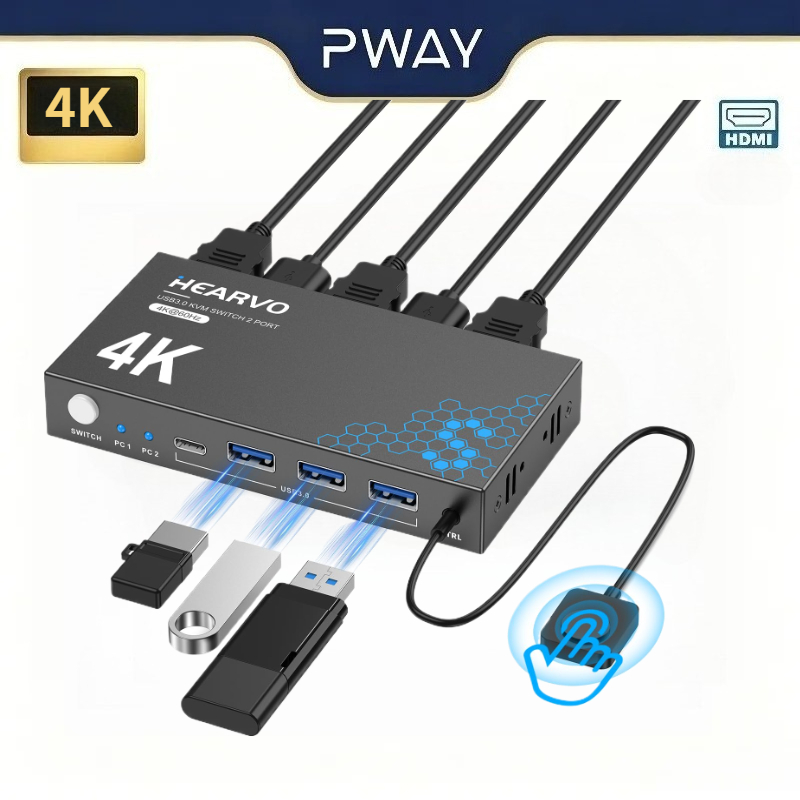 4K 60Hz USB 3.0 HDMI KVM Switc - огляд і ціна Laptop Mouse