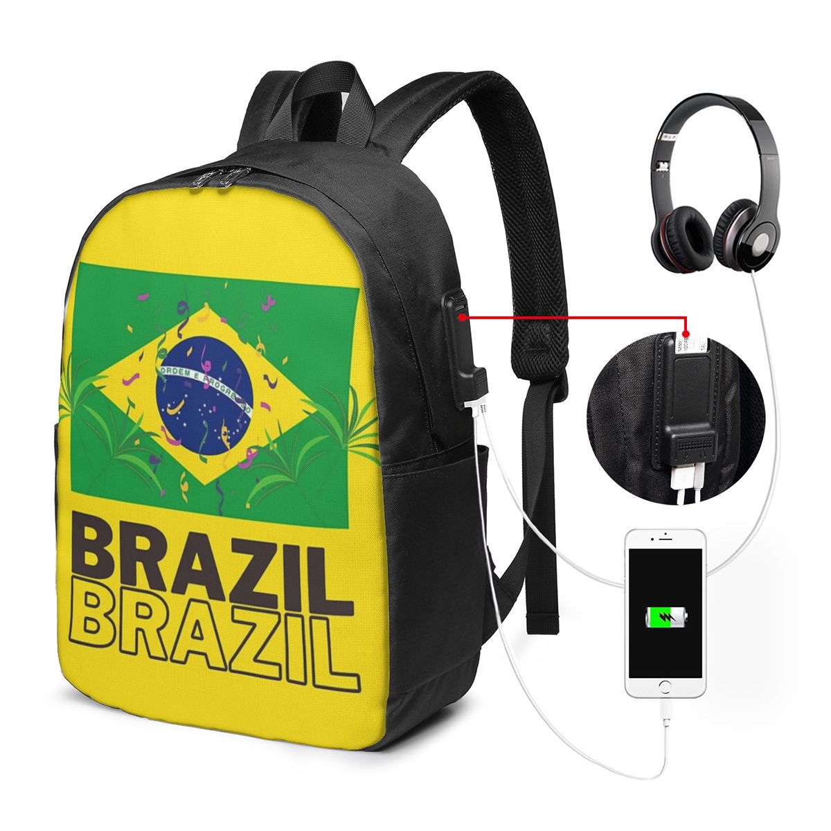 Brazil National Flag  Backpack - огляд і ціна Laptop Bag